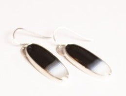 Black Oval Earrings