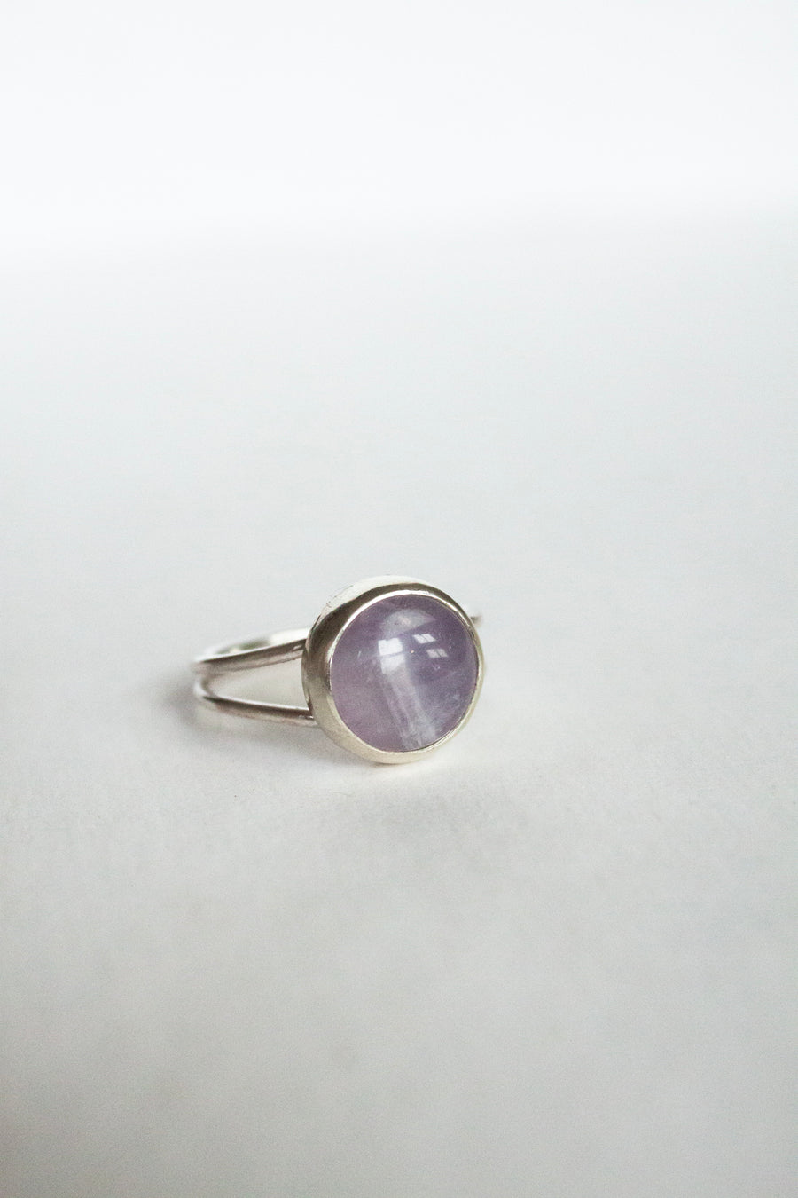 Double Banded Amethyst Ring