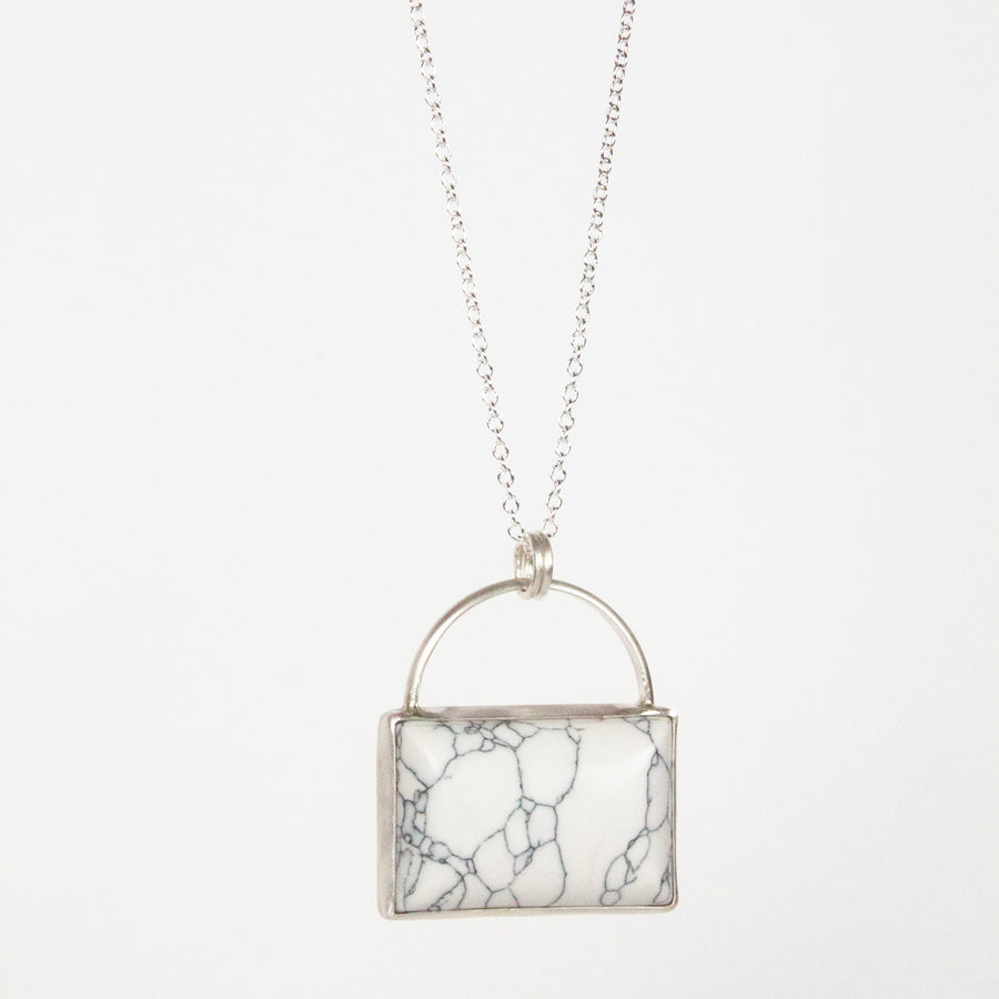 Boxed In Howlite Pendant