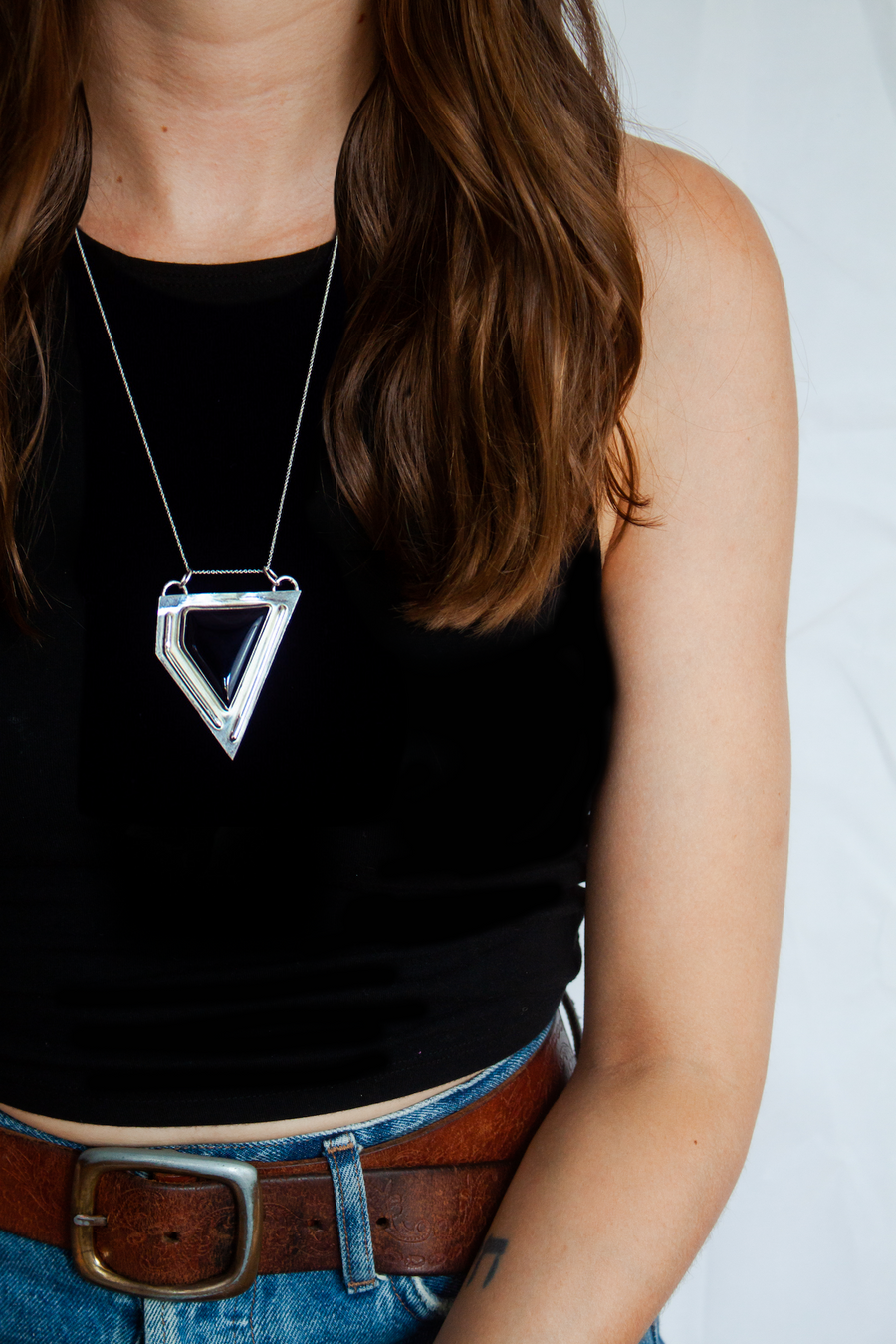 Lined Onyx Necklace